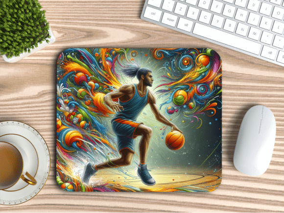 Download Basketball Player Dribble Mousepad PNG - Mousepad Collection