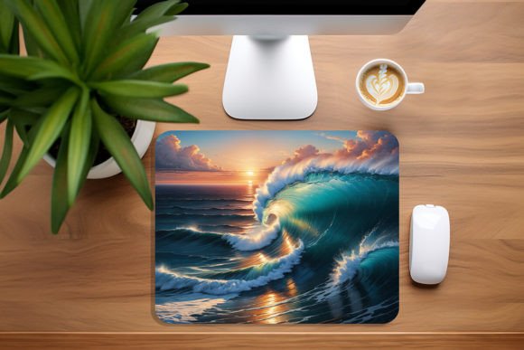 Download Ocean Waves. MousePad Sublimation Design - Mousepad Collection