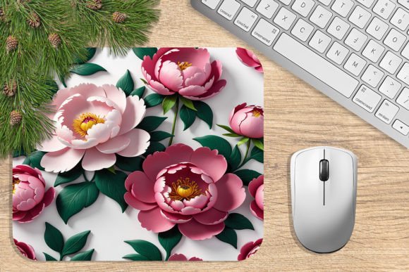 Download 3d Peony Flowers. MousePad Sublimation - Mousepad Collection