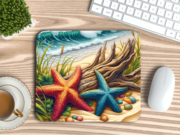 Download Driftwood Ocean Starfish Mousepad PNG - Mousepad Collection