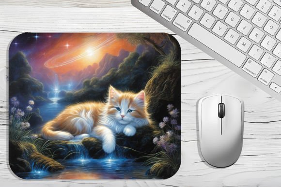Download Dreamy Cat MousePad Sublimation Design - Mousepad Collection