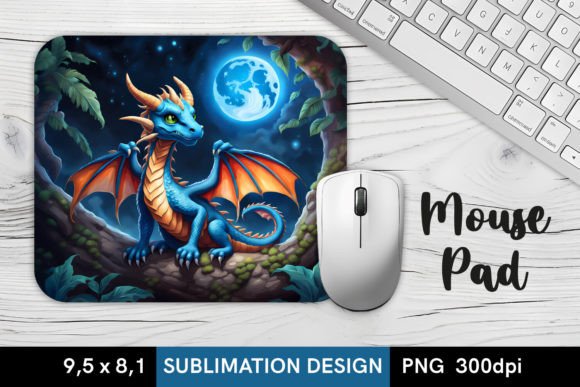 Download Cute Night Dragon, MousePad Sublimation - Mousepad Collection