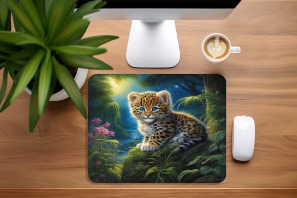 Download A Cute Leopard in Jungle. MousePad Subli - Mousepad Collection