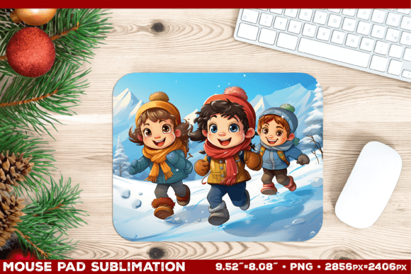 Download Whimsical Christmas Mousepad Sublimation - Mousepad Collection