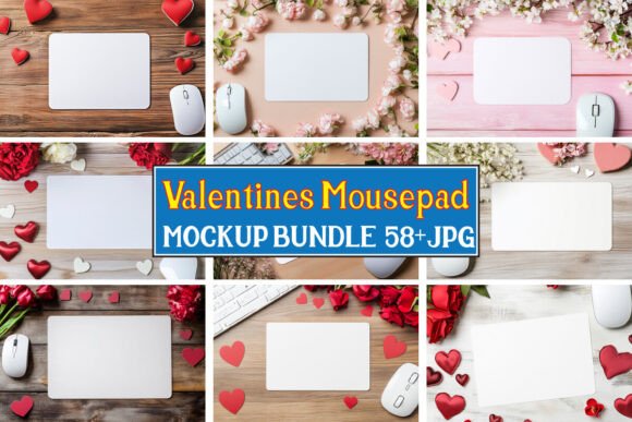 Download Valentines Mousepad Mockup Bundle 13 - Mousepad Collection