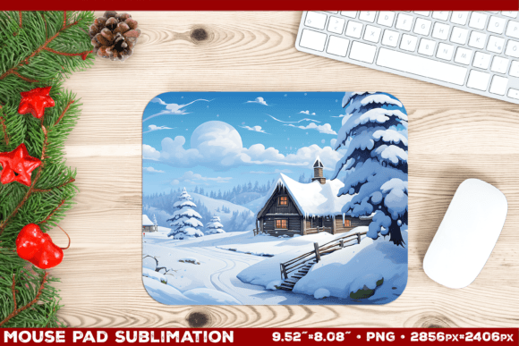 Download Whimsical Christmas Mousepad Sublimation - Mousepad Collection