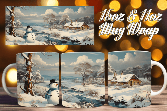 Download Magical Winter Mugs: Mug Wrap 15oz - Mugs Collection