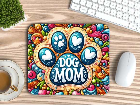 Download Dog Mom Paw Print Mousepad PNG - Mousepad Collection