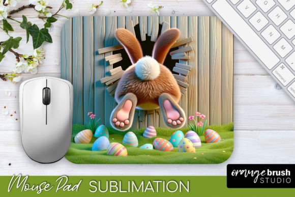Download Easter Mousepad Sublimation Bunny PNG - Mousepad Collection