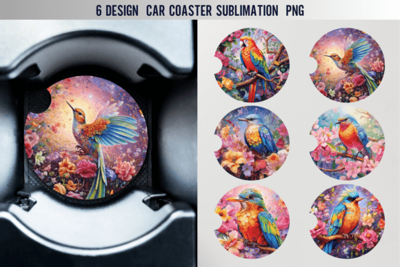 Download Bird Car Coaster Sublimation Designs - Coaster sublimation designs Collection