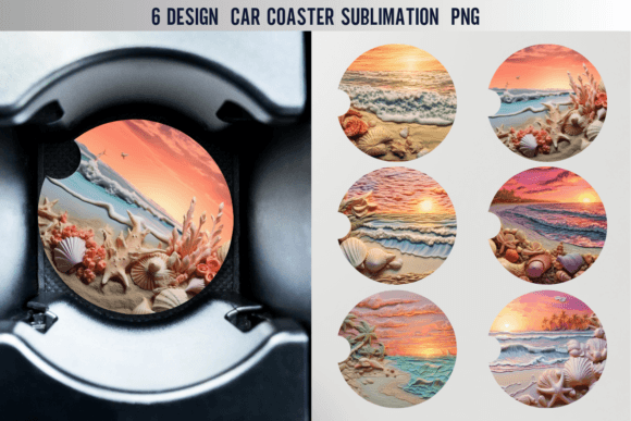 Download Beach Car Coaster Sublimation Designs - Coaster sublimation designs Collection