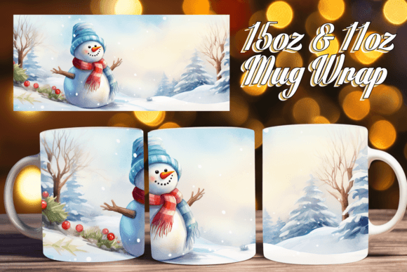 Download Whimsical Winter Mugs: Mug Wrap - Mugs Collection
