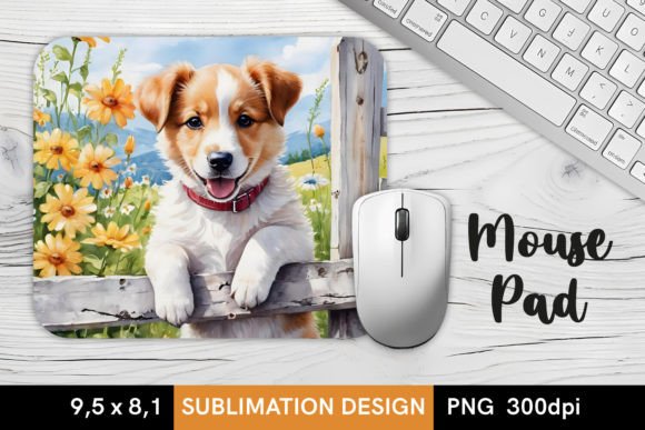 Download Cute Farm Puppy at Summer - MousePad - Mousepad Collection