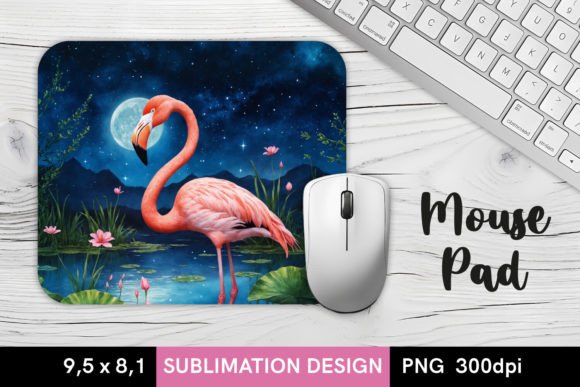 Download Flamingo at Night - MousePad Sublimation - Mousepad Collection