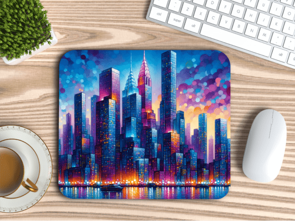 Download New York City Skyline Art Mousepad PNG - Mousepad Collection