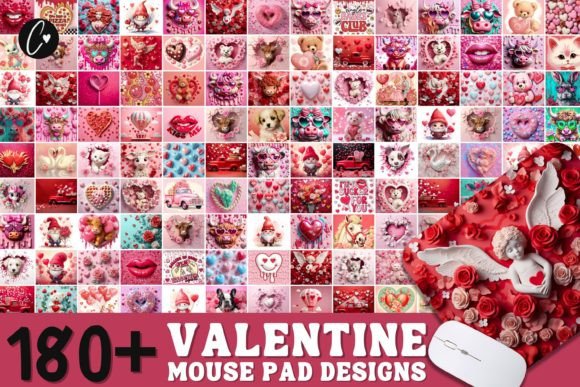 Download HUGE 180 Valentines Mouse Pad Bundle - Valentines mouse pad Collection