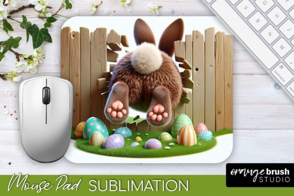 Download 3D Hole in Wall Easter Bunny Mousepad - Mousepad Collection