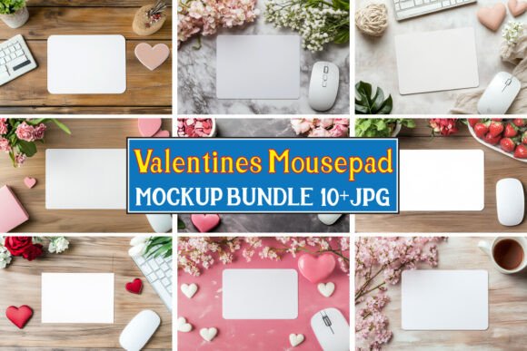 Download Valentines Mousepad Mockup Bundle 07 - Mousepad Collection